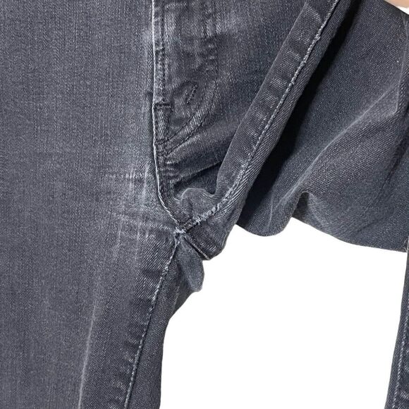 Mother The Stunner Step Fray Jeans Not Guilty Black Women’s Size 27 Raw Hem - Picture 12 of 13